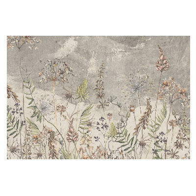 Flori rustice pe fundal gri