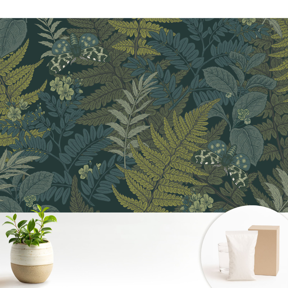 Frunze și fluturi într-un stil clasic