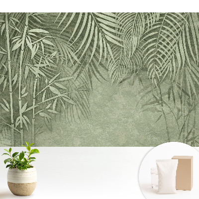 Motive de bambus în tonuri de verde