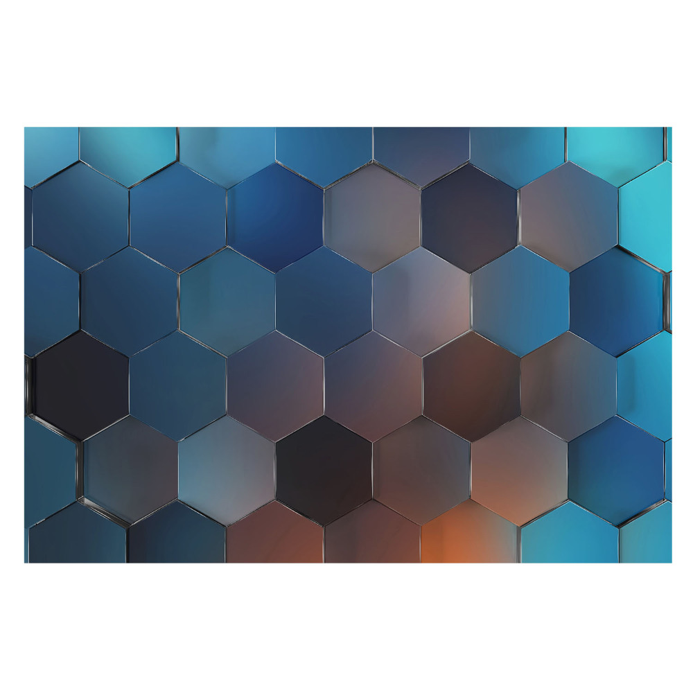 Hexagoane geometrice albastre