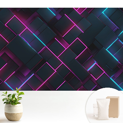 Forme geometrice cu iluminare din spate cu neon