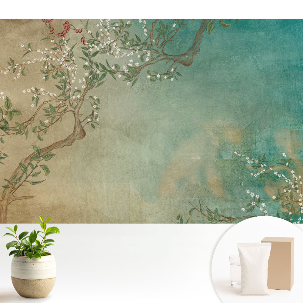 Ramuri rustice cu flori și fructe de pădure