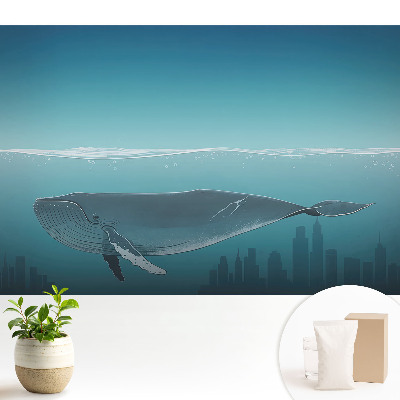 Balena și orașul la apus