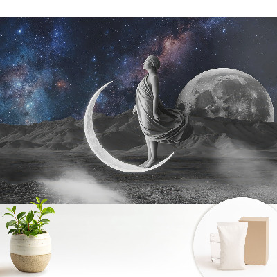 Eleganță cosmică, femeie mistică, lună