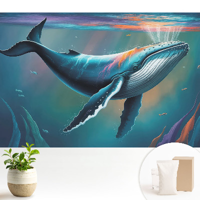 O balenă în culorile oceanului