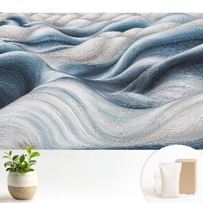 Linii ondulate și moi în nuanțe de albastru