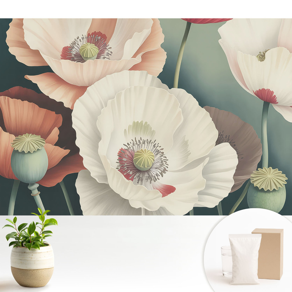 Flori de mac, eleganță subtilă