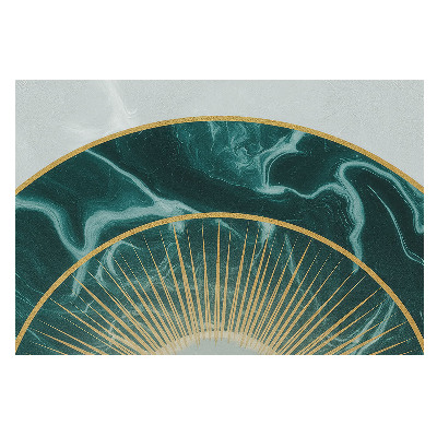 Semicerc decorativ cu model de marmură verde