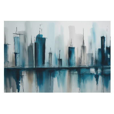 Un oraș în acuarelă — accent calm și modern