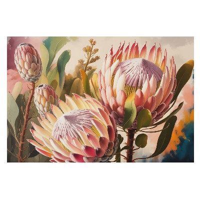 Flori de protea în culori pastelate, elegante
