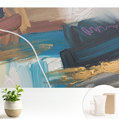 O compoziție energică în nuanțe de albastru