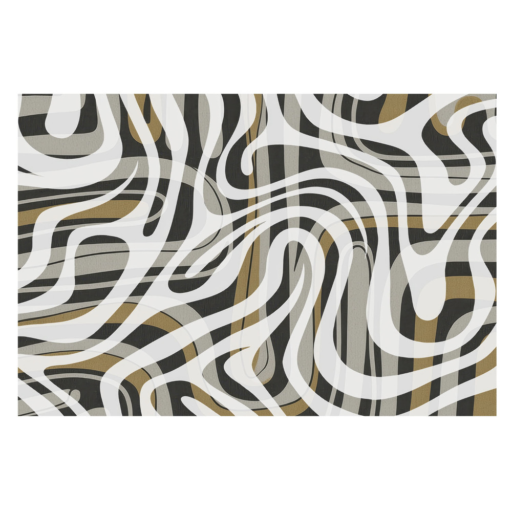 Linii expresive și nuanțe calde într-un design abstract