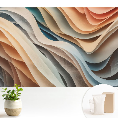 Abstracție pastelată cu straturi ondulate