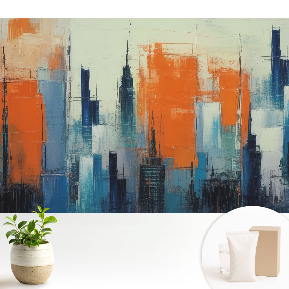 Clădiri abstracte în culori vii