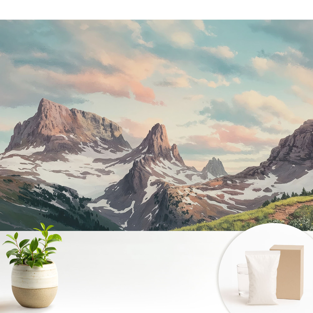 Peisaje montane pitorești cu nori