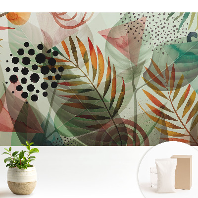 Frunze cu modele geometrice abstracte.