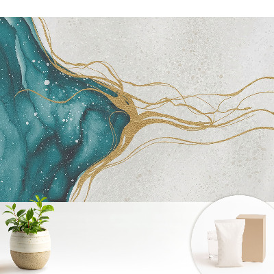 Abstracție în turcoaz și galben