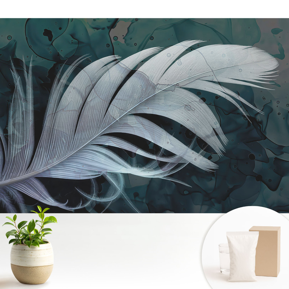 O pană delicată pe un fundal abstract