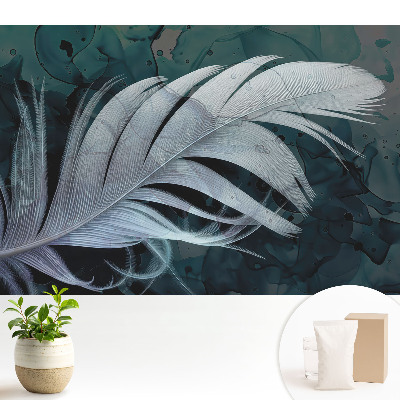 O pană delicată pe un fundal abstract