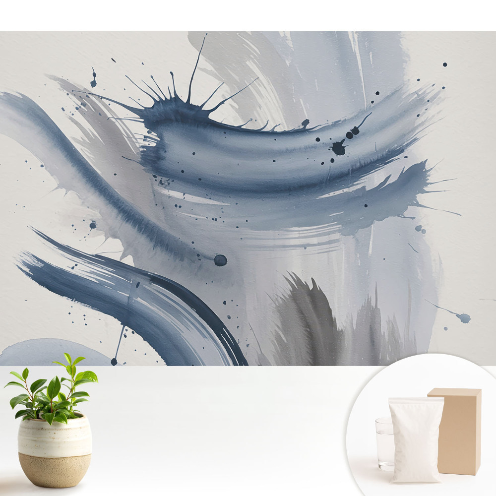 Tușe de pensulă abstracte albastre