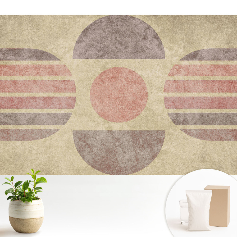 Model geometric retro în culori pastelate