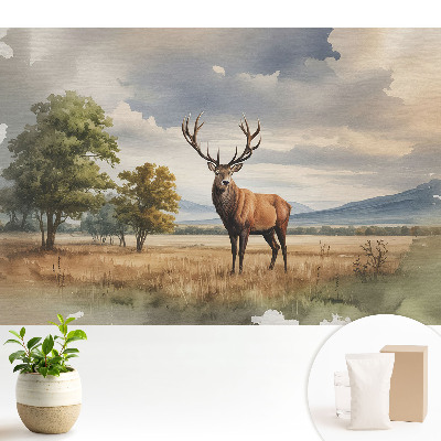 Cerbi în peisajul de toamnă