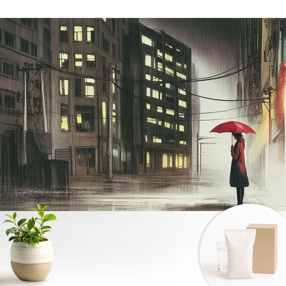 Misterul stării de spirit ploioase din oraș, noapte