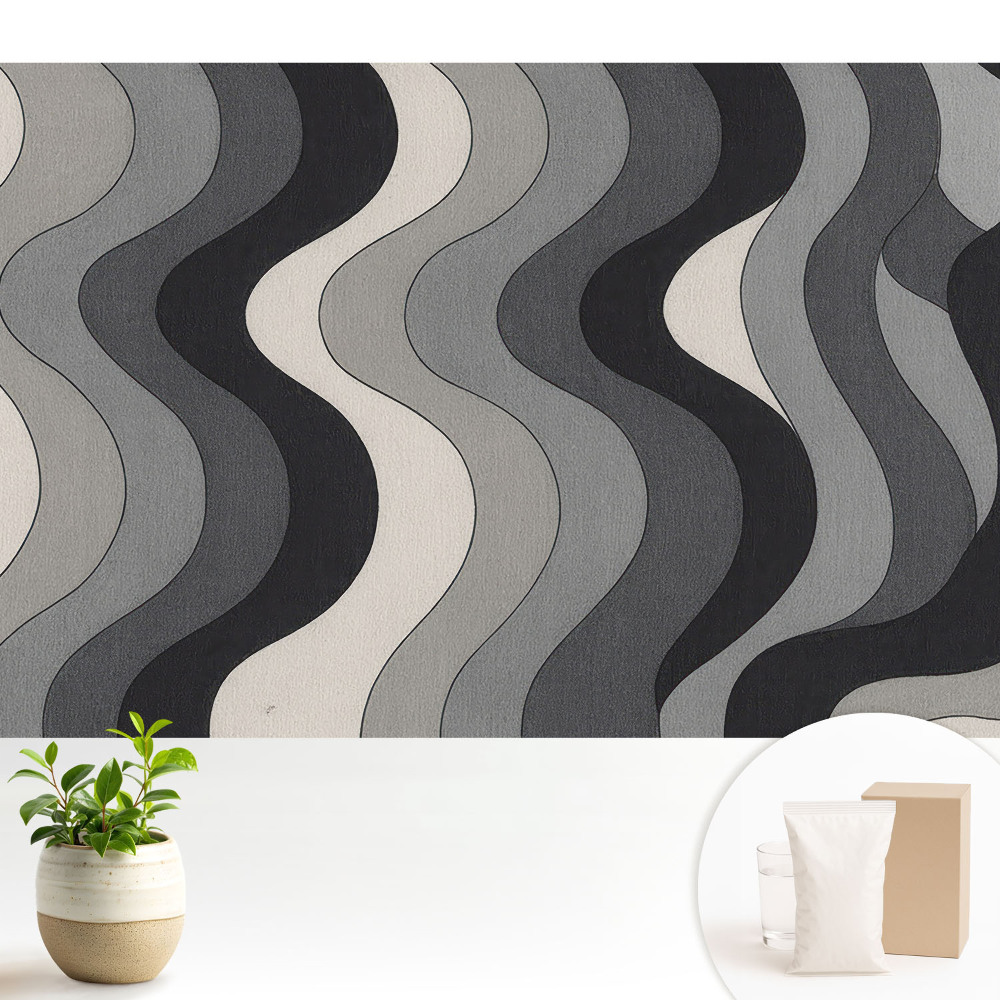 Model ondulat modern în nuanțe de gri