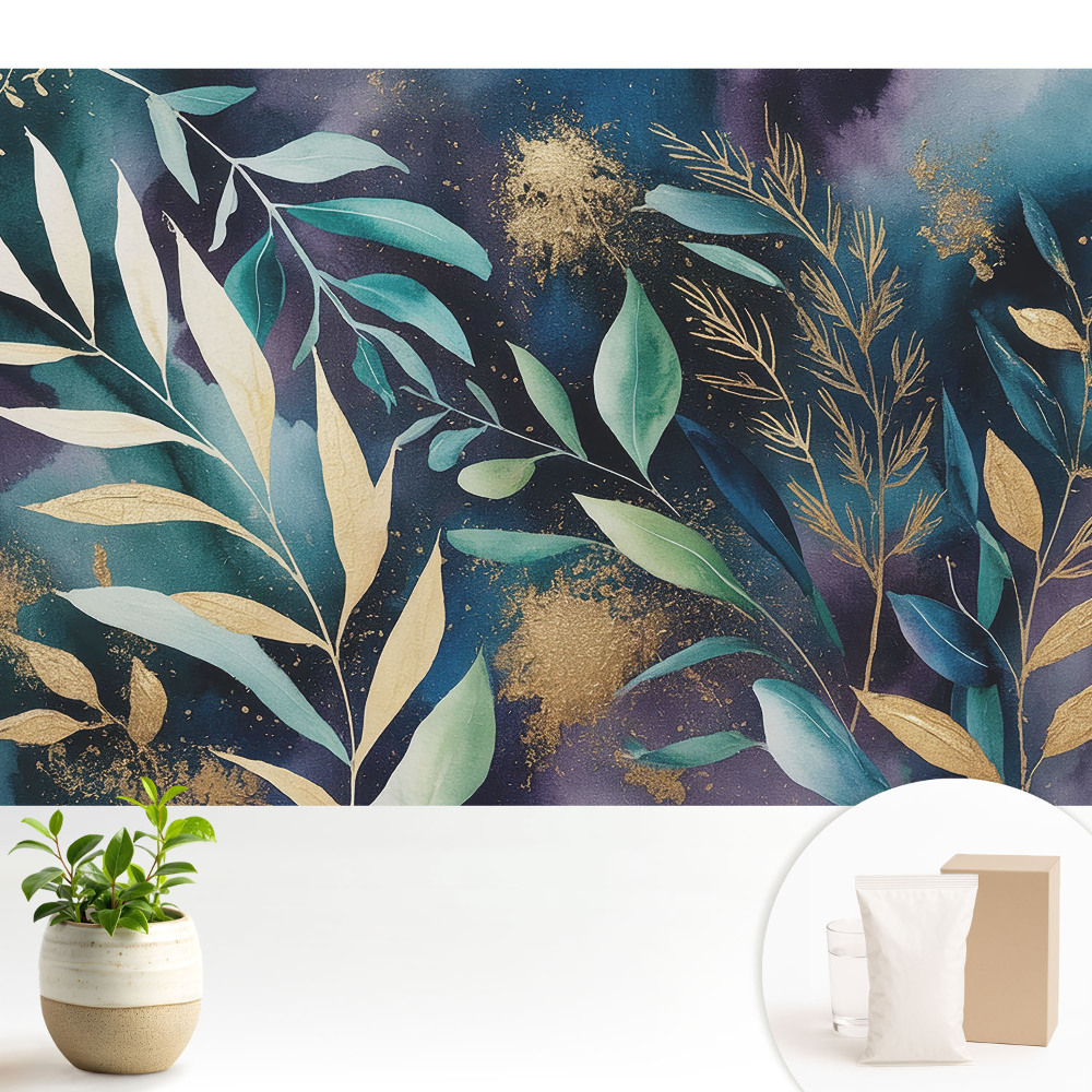 Frunze botanice pe un fundal întunecat