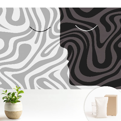 Model abstract contrastant al feței