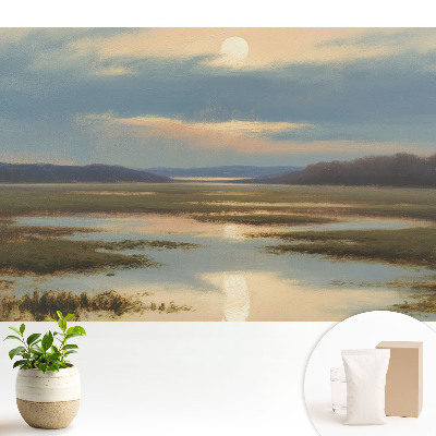 Apus de soare peste câmpuri