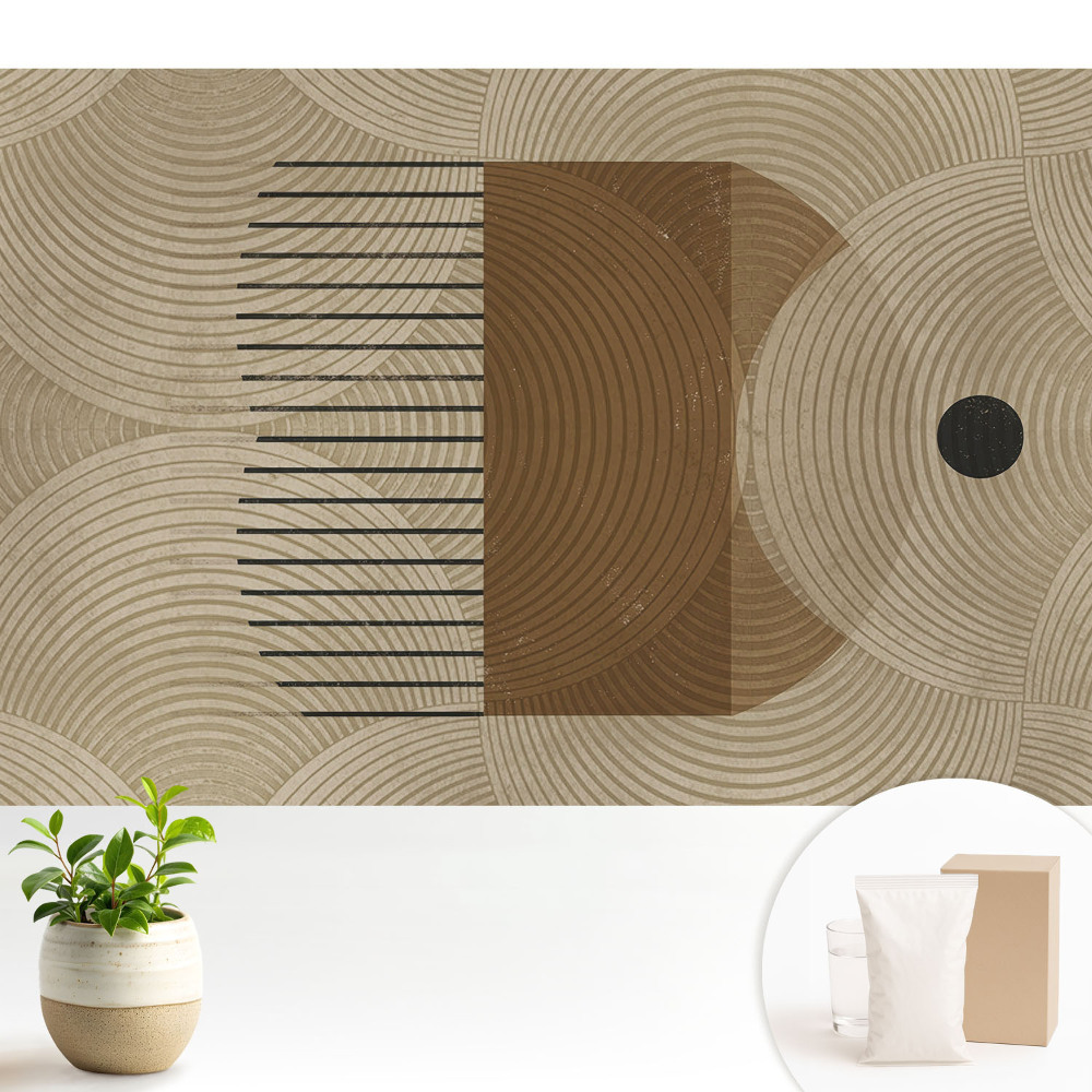 Cercuri și linii geometrice în nuanțe calde