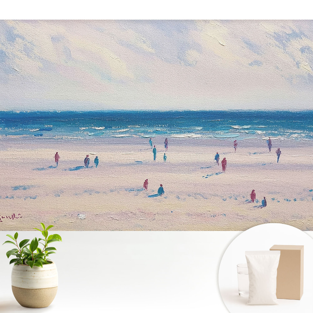 O plajă vastă de nostalgie pastelată