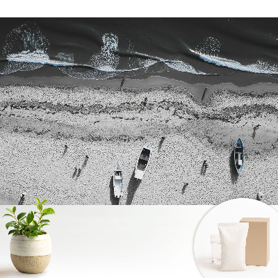 Plaja și marea care se flutură