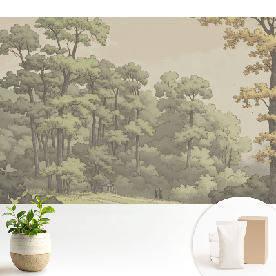 Un peisaj împădurit liniștit