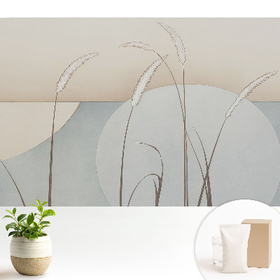 Un peisaj subtil al naturii cu cercuri și ierburi