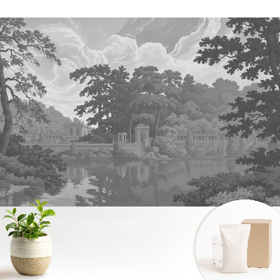 Peisaj clasic cu lac și copaci