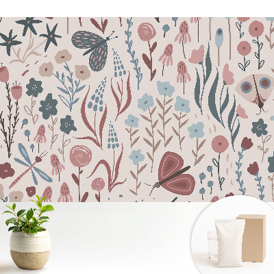 Flori și fluturi în stil modern