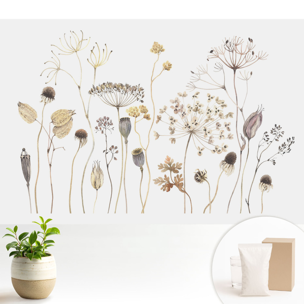 Compoziție rustică cu plante uscate