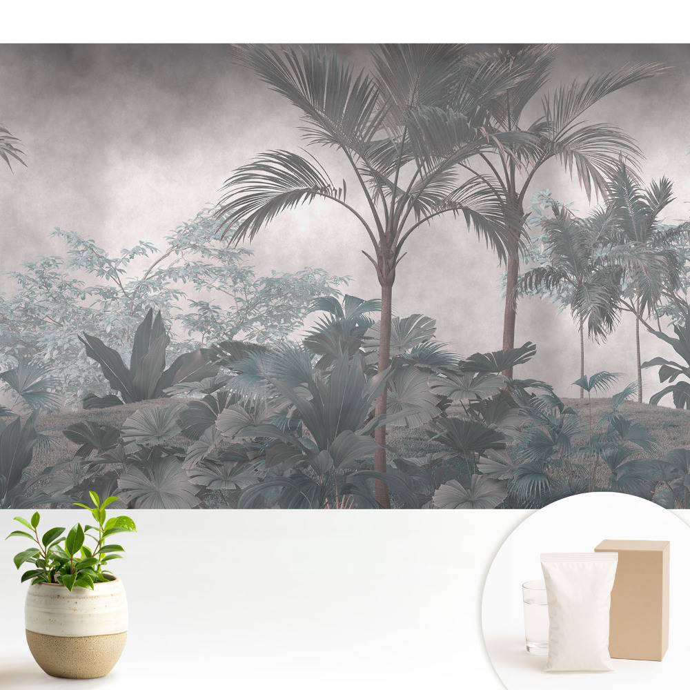 Junglă tropicală în nuanțe de gri