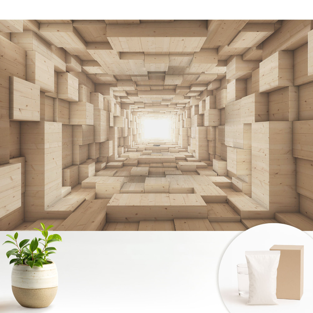 Tunel ritmic spațial din lemn