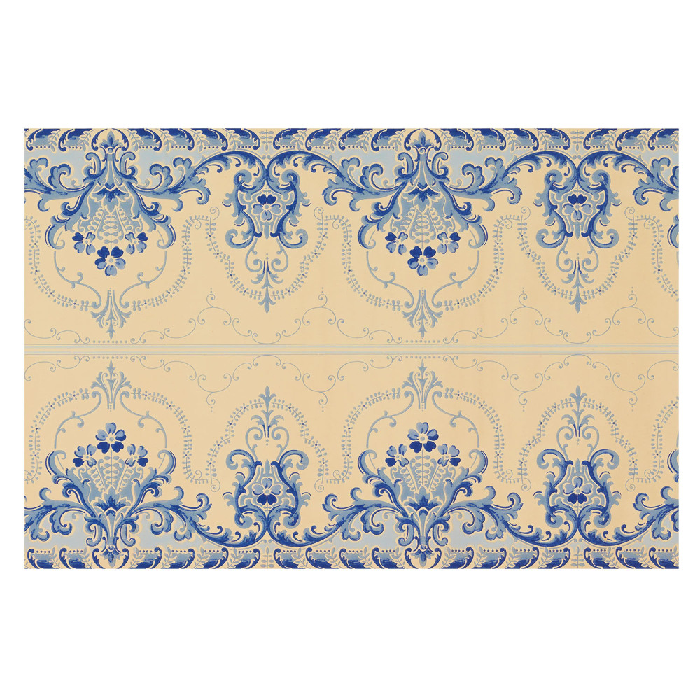 Model ornamental clasic în nuanță de albastru elegant