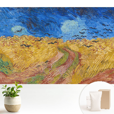 Culori vii ale păsărilor care fluturau în cereale