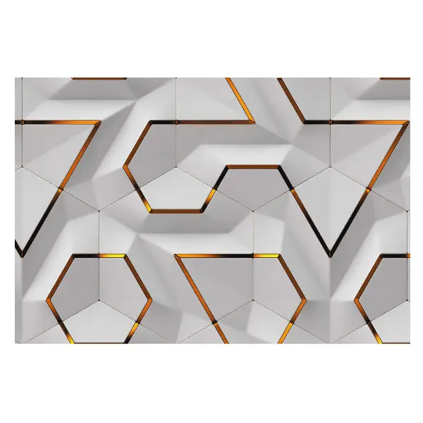 Hexagone geometrice cu accente galbene