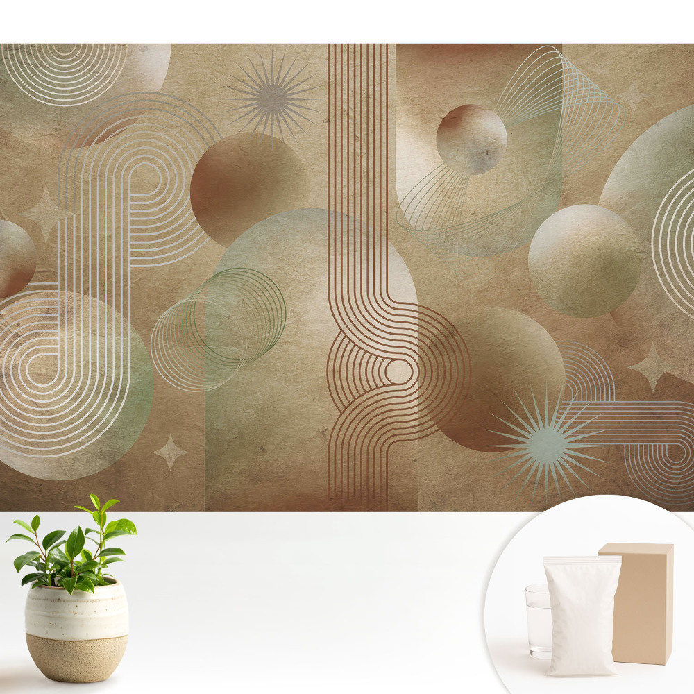 Compoziție geometrică retro abstractă