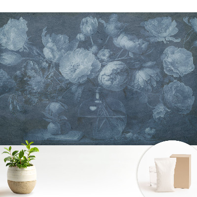 Flori într-o vază de sticlă, stil clasic