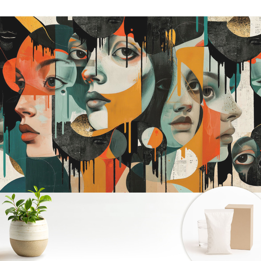 Fețe abstracte în culori intense