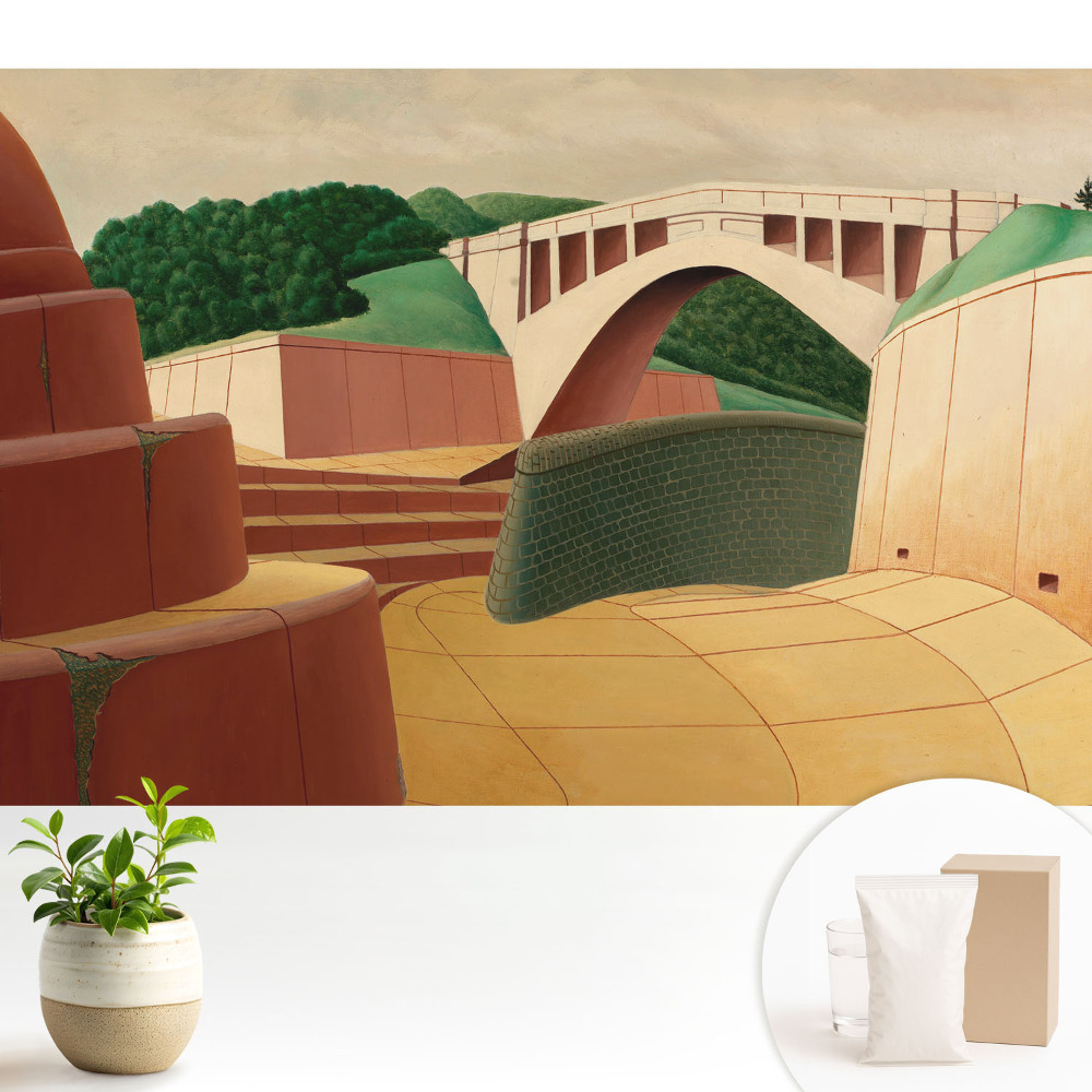 Pod și arhitectură cu elemente verzi