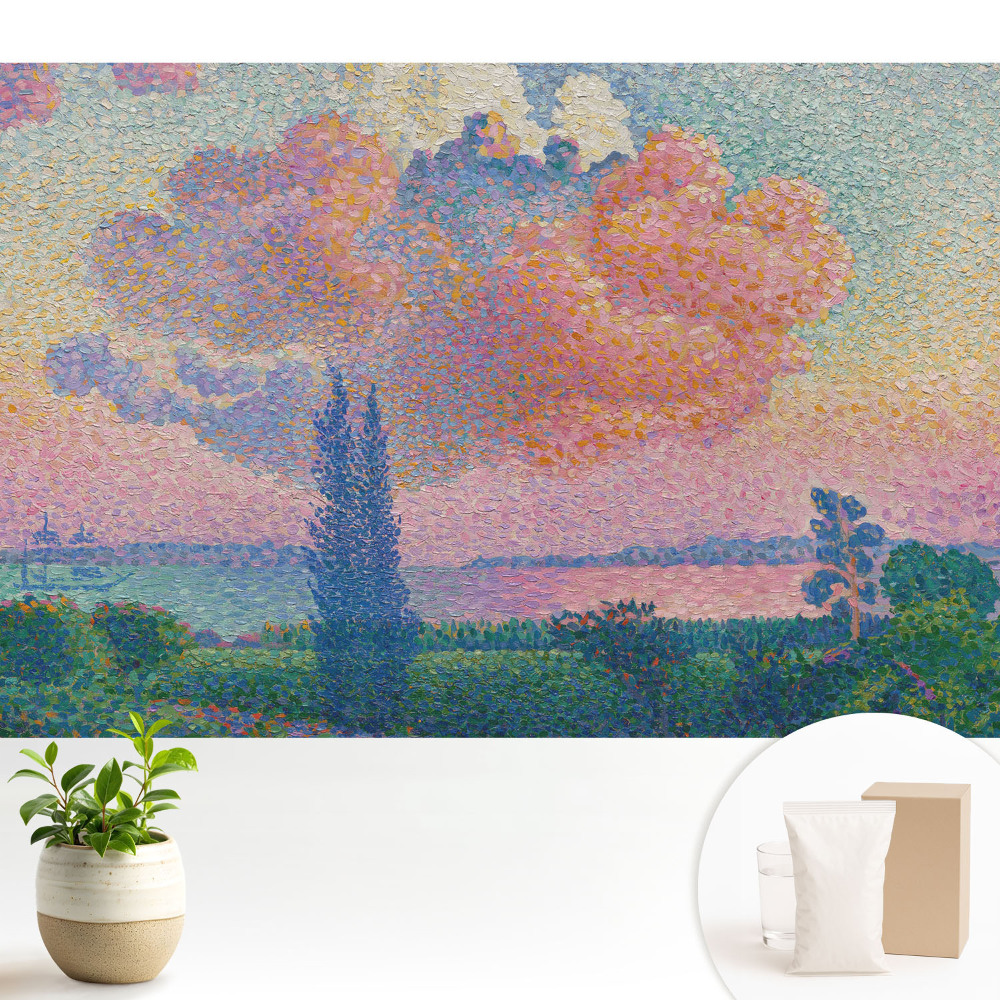 Peisaj cu nori pe un cer colorat