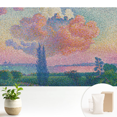 Peisaj cu nori pe cer colorat